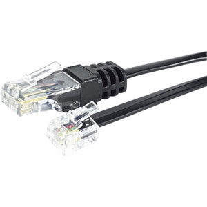 photo Cordon téléphonique RJ11 / RJ45 noir - 2 m