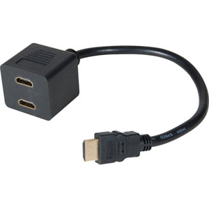 photo Adaptateur HDMI mâle vers 2 HDMI femelle