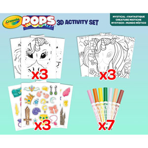 Crayola Kit Coloriage 3D Licorne - Pops 3D