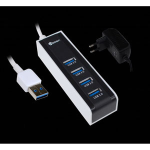 photo Hub USB 3.0 - 4 ports + adaptateur secteur