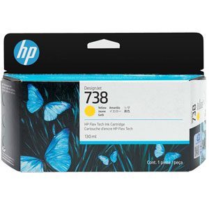 photo HP Ink/HP 738 130-ml YLW DesignJet Ink