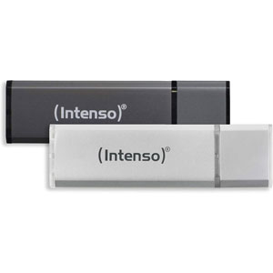 Alu Line USB 2.0 - 2 x 32 Go / Anthracite, Argent