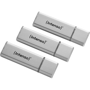 Alu Line USB 2.0 - 3 x 16 Go / Argent