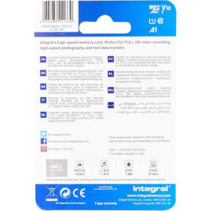 microSDHC V10 UHS-I U1 - 64Go + Adaptateur SD