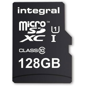 microSDXC UHS-1, U1 - 128Go + Adapateur SD