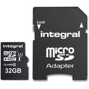 microSDXC UHS-1, U1 - 32Go + Adapateur SD