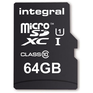 photo microSDXC UHS-1, U1 - 64Go + Adapateur SD