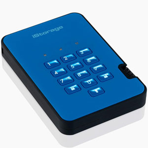diskAshur2 HDD USB 3.2 Gen1 Type A - 2To / Bleu
