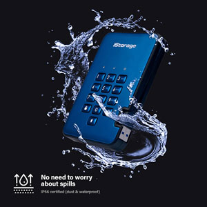 diskAshur2 HDD USB 3.2 Gen1 Type A - 2To / Bleu