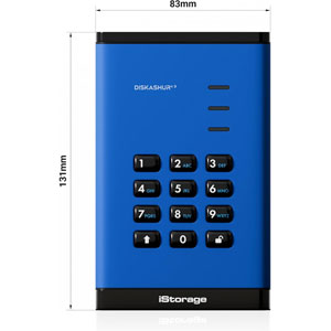 diskAshur3 SSD USB 3.2 Gen1 Type C - 2To / Bleu