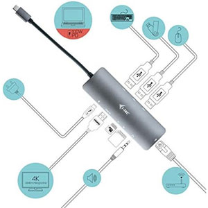 USB-C Metal Nano 4K HDMI LAN + PD 100W