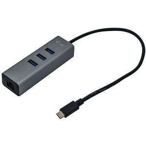 photo USB-C Metal HUB 3 Port + Gigabit Ethernet Adapter