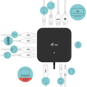 USB-C HDMI DP Docking Station with PD 100 W