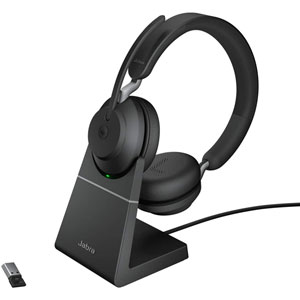 Evolve2 65 - USB-A MS Stereo + station charge Noir