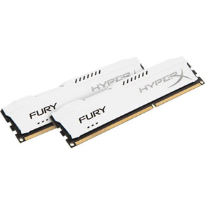photo HyperX FURY White 8GB (2x4GB) 1600MHz DDR3 CL10
