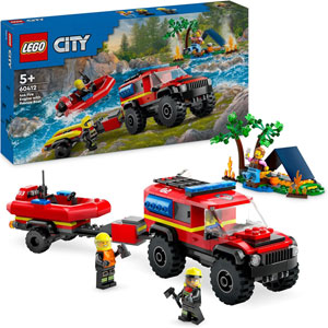 CITY - Le 4x4 de pompiers et le canot de sauvetage