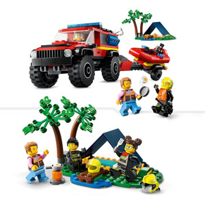 CITY - Le 4x4 de pompiers et le canot de sauvetage
