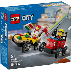 CITY - Camion de pizza contre camion de pompiers