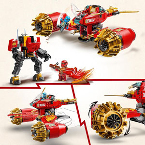 NINJAGO - La moto tempête du robot de Kai