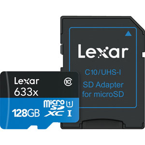 photo MicroSDHC 633X - 128Go + Adaptateur SD