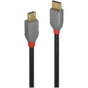 photo Câble USB 2.0 Type C vers Micro-B, Anthra Line, 1m