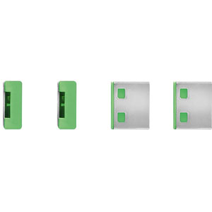 Clé bloqueurs de port USB-A avec 4 verrous, Vert
