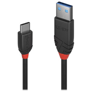 photo Câble USB3.2 TypeA vers C 10Gbit/s Black Line 0.5m