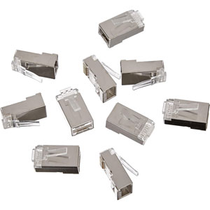 Connecteurs RJ45 cat.6 STP, 10x