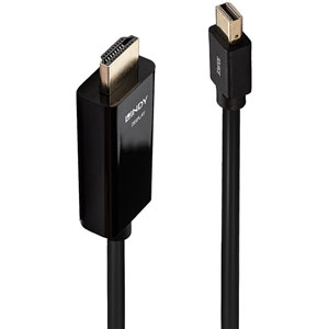 photo Câble adaptateur Mini DP vers HDMI 4K30Hz, 1m