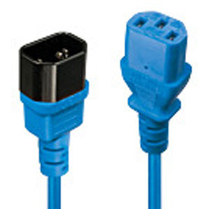 Rallonge secteur C14 vers C13, bleu, 2m