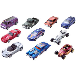 Hot Wheels - Assortiment Coffret 10 Véhicules