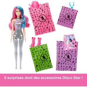 Barbie Color Reveal-Série Disco Star 6 Surprises