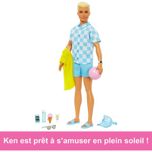 Barbie Ken Avec Accessoires De Plage