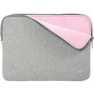 photo Housse ordinateur, 12,5-14 pouces, grise et rose