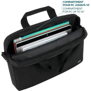 Sac ordinateur 11-14  - noir/gris