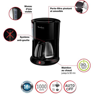 Cafetière 15 Tasses 1000w Noir - FG 260811