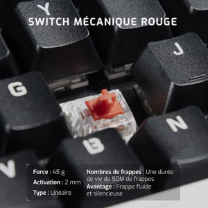 CA-340-Yin Clavier Méca Étendu Noir
