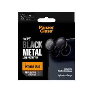 Hoops Camera Lens Protector Black iPhone Duo