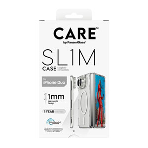CARE SL1M Transparent w. White MagSafe iPhone Duo