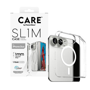 CARE SL1M Transparent w. White MagSafe iPhone Duo