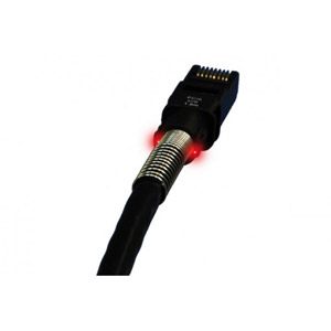 photo Cat 6a U/FTP avec repérage lumineux - noir / 4,9m