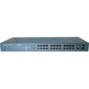 24-Port GbE PoE + 2-Port 100/1000X SFP Managed