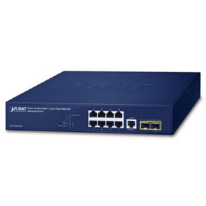 8-Port GbE + 2-Port 100/1000X SFP Managed Switch