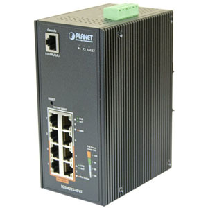 photo Industrial 4-Port GbE PoE + 4-Port GbE Managed