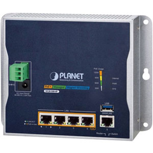 photo Industrial Wall-mount Gigabit Router 4-Port PoE+