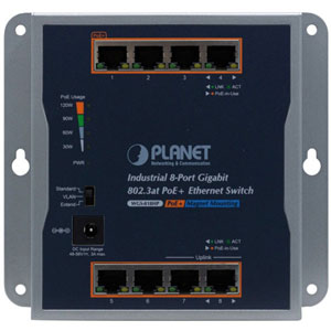 photo Industrial 8-Port GbE Wall-mounted Gigabit PoE+