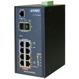 photo Industrial 4-Port GbE PoE + 4-Port GbE + 2 SFP