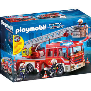 Camion de pompiers avec échelle pivotante