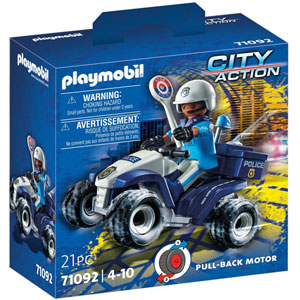 Policier et quad