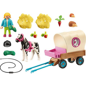 Country - Carriole avec enfant et poney